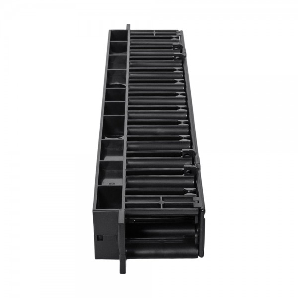 Кабельний організатор Trinix TRX-1U/CM-HP Black horizontal горизонтальний пластиковий на 12 портів для комутаційної шафи 19