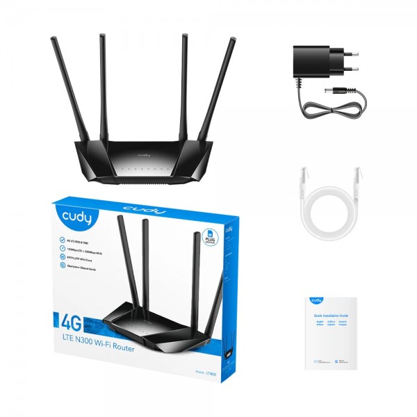 WiFi Mesh 4G LTE-маршрутизатор Cudy LT400 CAT4 N300