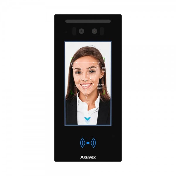 Біометричний термінал контролю доступу 2Mp Akuvox A05C з розпізнаванням облич та зчитувачем Mifare / NFC / BLE / QR