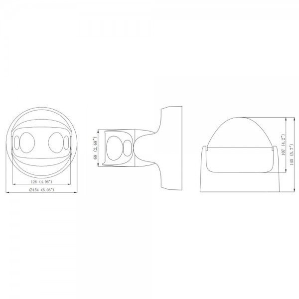 IP-відеокамера панорамна 4Mp*2 TVT TD-6242E3N(A/PE/WR2) 3.5mm з мікрофоном