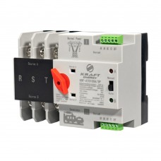 Автоматичний перемикач (АВР) під DIN-рейку Kraft KRF-ATS100A/3p 3 полюси