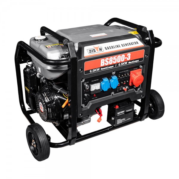 Генератор бензиновий трифазний 6 кВт Bison BS8500-3