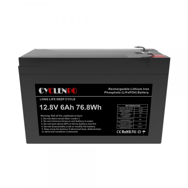 Акумуляторна батарея літій-залізо-фосфатна 12.8В 6Аг Cyclen 12.8V 6AH LiFePo4