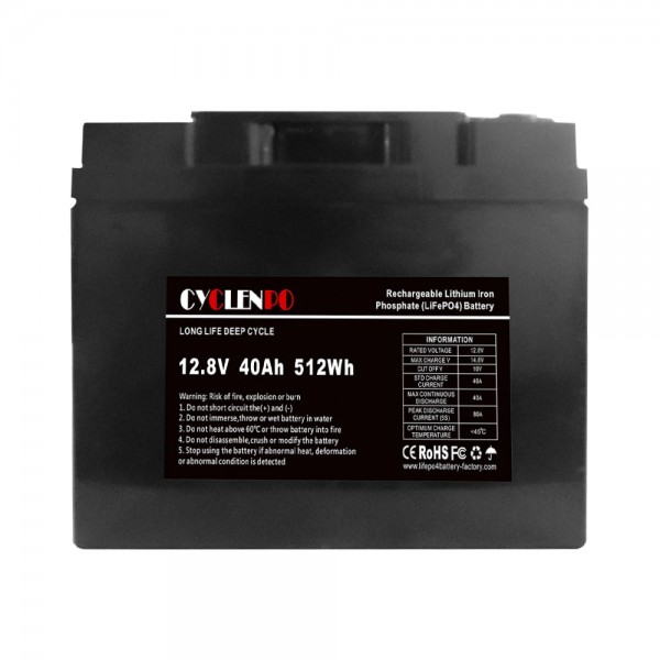 Акумуляторна батарея літій-залізо-фосфатна 12.8В 40Аг Cyclen 12.8V 40AH LiFePo4