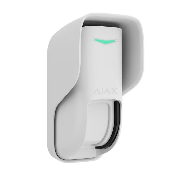 Бездротовий вуличний датчик руху «штора» Ajax Curtain Outdoor Jeweller White з технологією подвійного виявлення