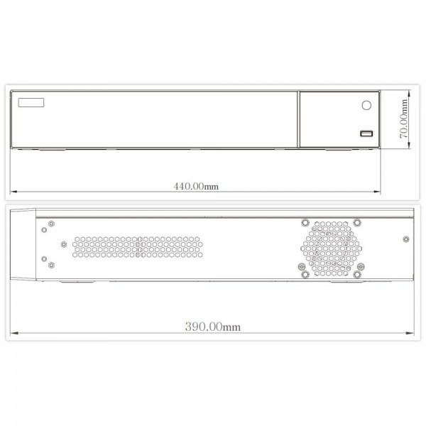 IP-відеореєстратор 32-канальний 12Mp TVT TD-3332H4-16P-B2(320-256) з 16 портами PoE