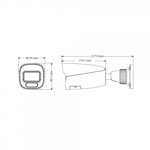 IP-відеокамера 8Mp TVT TD-9482S4-C(D/PE/AW3) White 2.8mm, ІЧ+LED-підсвічування, з мікрофоном