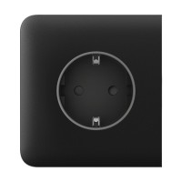 Фронтальна панель Ajax SideCover (basic) [type F] black/чорна для розетки Outlet (type F)