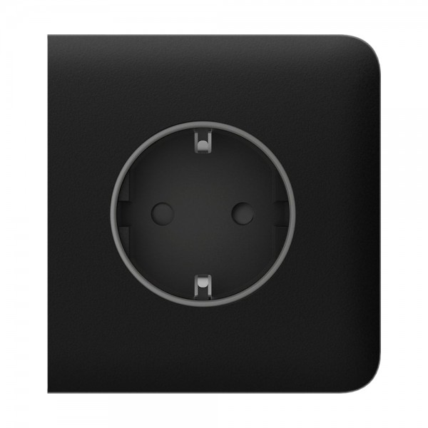 Фронтальна панель Ajax SideCover (basic) [type F] black/чорна для розетки Outlet (type F)