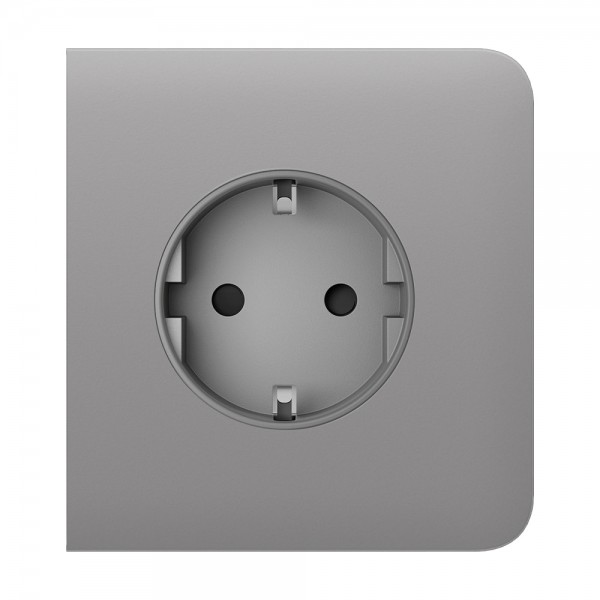Фронтальна панель Ajax SideCover (basic) [type F] fog/димна для розетки Outlet (type F)