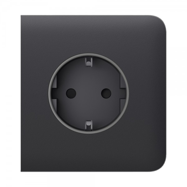 Фронтальна панель Ajax SideCover (basic) [type F] graphite/графіт для розетки Outlet (type F)