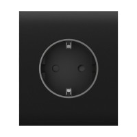 Фронтальна панель Ajax CenterCover (basic) [type F] black/чорна для розетки Outlet (type F)