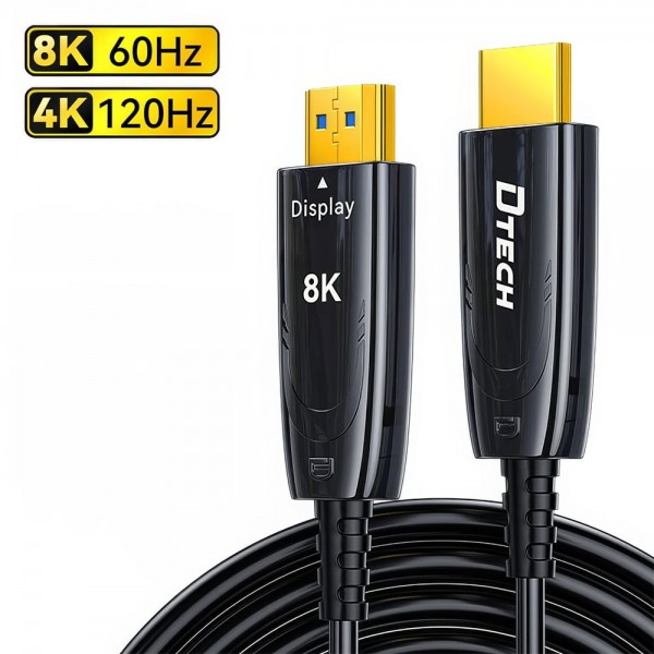 Кабель оптичний HDMI 2.1 100m Dtech DT-HOF8100
