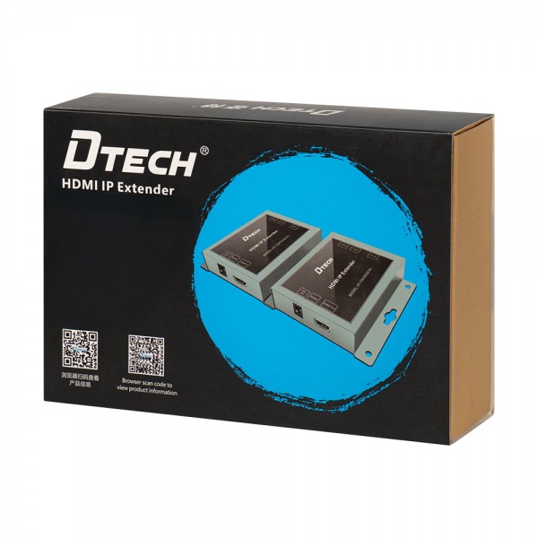 Подовжувач відеосигналу HDMI 150m IP-150 Dtech DT-7043 (QCW)