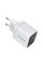 Мережевий зарядний пристрій Choetech PD6052 PD35W GAN A+C White