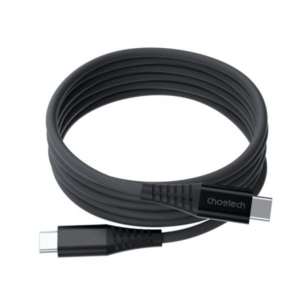 Кабель Choetech XCC-1052 Black USB-C to USB-C Magnetic PD3.1 240W 1.2m
