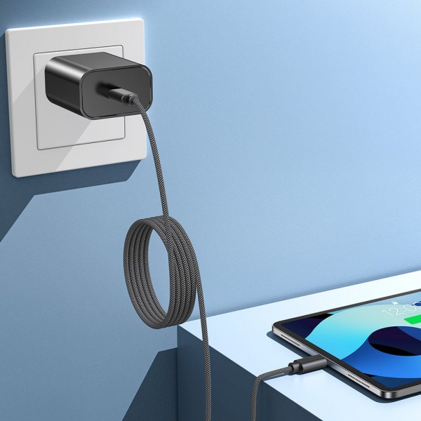 Кабель Choetech XCC-1052 Black USB-C to USB-C Magnetic PD3.1 240W 1.2m