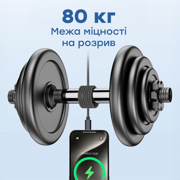 Кабель Choetech XCC-1052 Black USB-C to USB-C Magnetic PD3.1 240W 1.2m