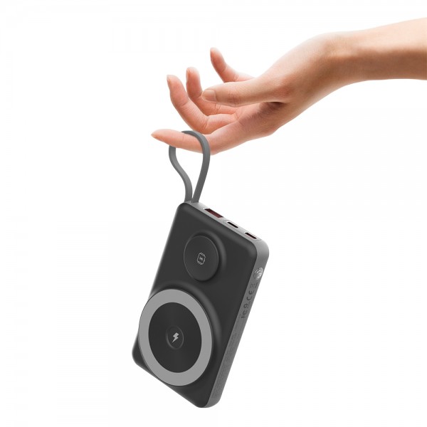 Повербанк 10000mAh Choetech B695 Black QC3.0 PD3.0 бездротова зарядка смартфонів та Apple Watch