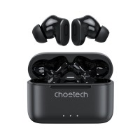 Бездротові навушники Choetech BH-T15 Black TWS, Bluetooth 5.2, ANC+ENC