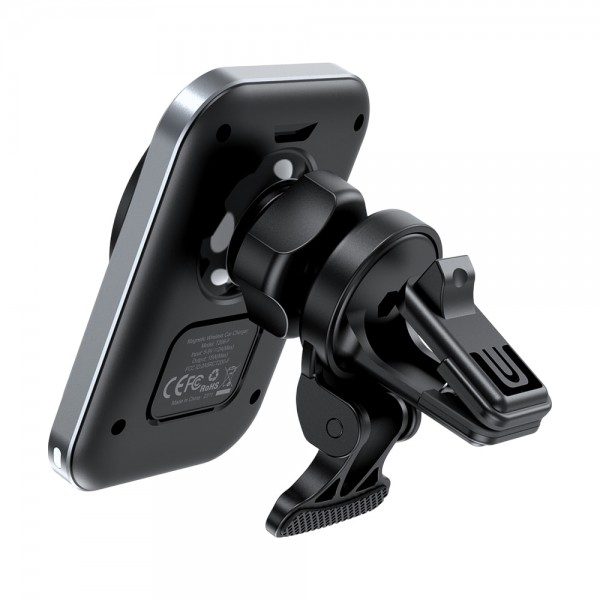 Автомобільний зарядний пристрій Choetech T206-F Black бездротова зарядка, магнітне кріплення