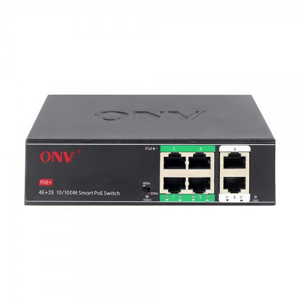PoE-комутатор некерований 6-портовий ONV-H1064PSD з 4 портами PoE
