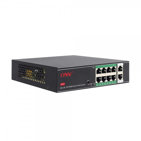 PoE-комутатор некерований 10-портовий ONV-H1108PSD з 8 портами PoE