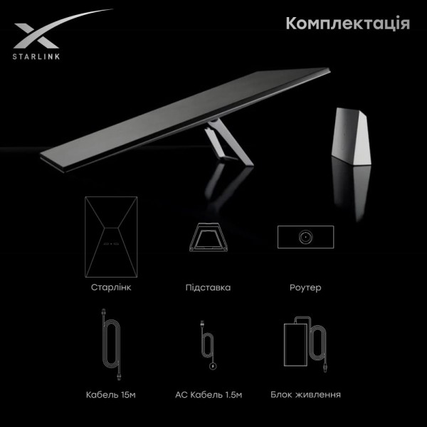 Супутникова система Starlink Gen3 REV4 з тарифом без прив'язки до місця, без акаунта