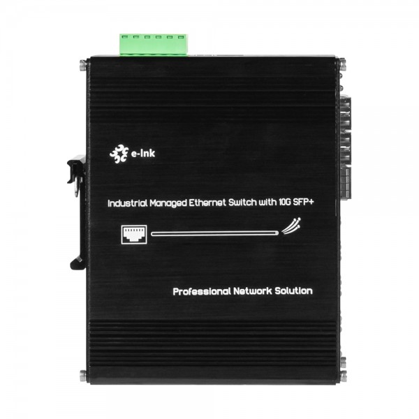 PoE-комутатор 14-портовий керований L2+ E-LINK ETH-IMC2408MP гігабітний з 8 портами PoE, 240W