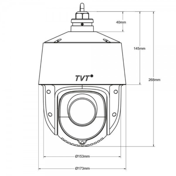 IP PTZ-відеокамера 8Mp TVT TD-8483IS3N(PE/25M/AR15) 4.8-120mm 25x