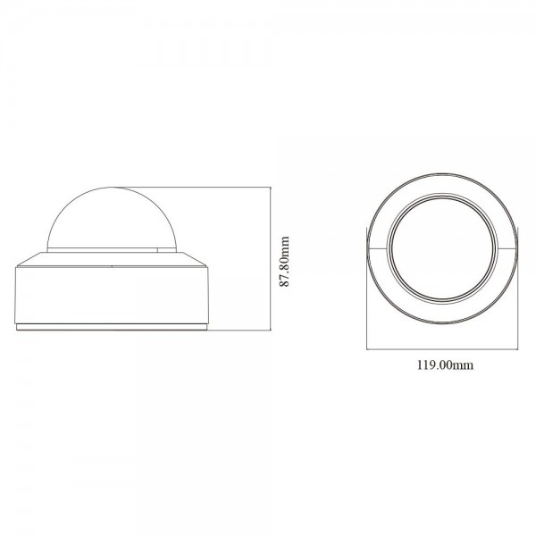 IP-відеокамера 4Mp TVT TD-9541S4-C(D/PE/AW2) 2.8mm, ІЧ+LED-підсвічування, з мікрофоном