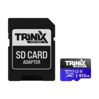 Карта пам’яті Trinix 512GB miсroSDXC з SD-адаптером U3 V30 A1