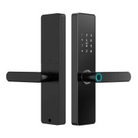 Замок біометричний автономний Trinix TRL-5101F Black L/R зі зчитувачем відбитків пальців і карт Mifare