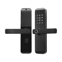 Замок біометричний автономний Trinix TRL-7703WF Black L/R з Wi-Fi, зчитувачем відбитків пальців і карт Mifare