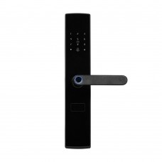 Замок біометричний автономний Trinix TRL-7704WF Black L/R з Wi-Fi, зчитувачем відбитків пальців і карт Mifare