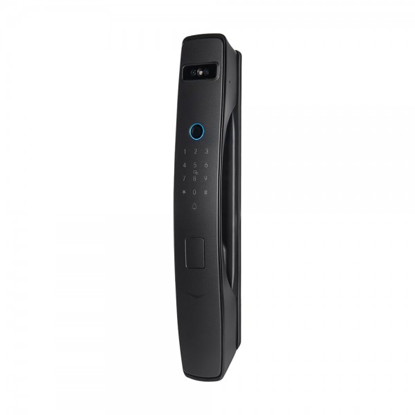 Замок біометричний автономний Trinix TRL-8803BTV Black L/R з Bluetooth та Wi-Fi, розпізнаванням облич, долоней, зчитувачем відбитків пальців і карт Mifare