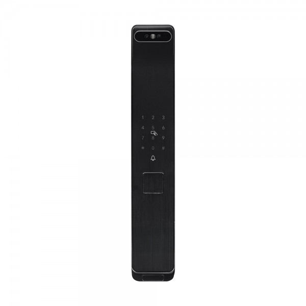 Замок біометричний автономний Trinix TRL-8804BTV Black L/R з Bluetooth та Wi-Fi, розпізнаванням облич, долоней, зчитувачем відбитків пальців і карт Mifare