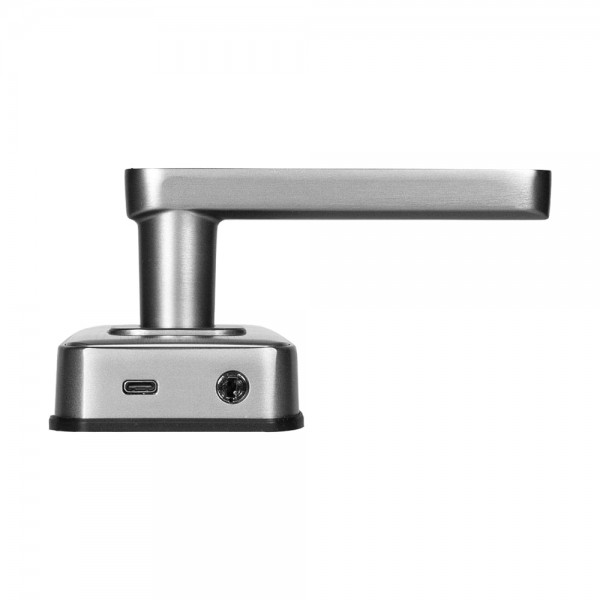 Замок біометричний автономний Trinix TRL-5406BTF Silver L/R з Bluetooth, зчитувачем відбитків пальців і карт Mifare