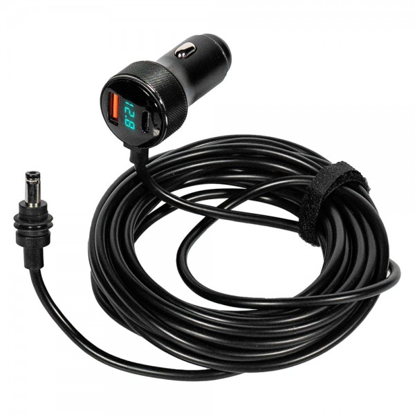 Кабель живлення для Starlink Mini E-NET автомобільний прикурювач/DC з USB Type-C та LED 5м