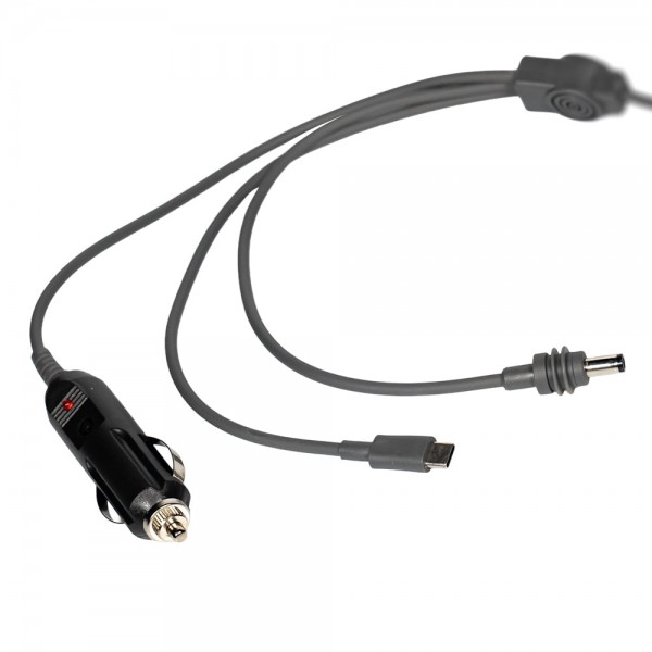 Кабель живлення 3 в 1 для Starlink Mini E-NET автомобільний прикурювач, DC Plug та USB Type-C Plug 5м