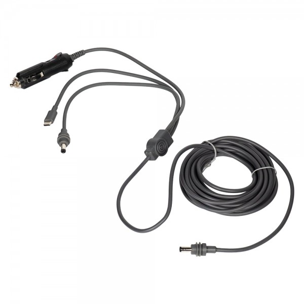 Кабель живлення 3 в 1 для Starlink Mini E-NET автомобільний прикурювач, DC Plug та USB Type-C Plug 5м