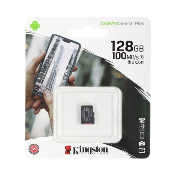 Карта пам’яті miсroSDXC 128GB Kingston TransFlash Memory Card Class 10 A1 Canvas Select Plus (SDCS2/128GBSP)