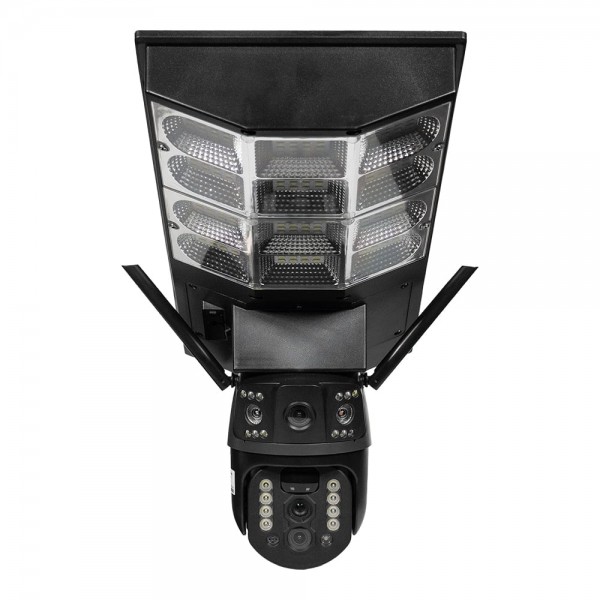 IP PTZ-відеокамера автономна з 4G, прожектором та сонячною панеллю 3Mp+3Mp+3Mp Light Vision VLC-1030IG10ZL/2C (Lamp+Solar) 4mm, на акумуляторних батареях