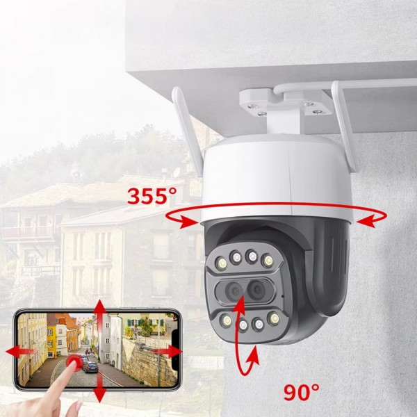 IP PTZ-відеокамера з WiFi 2Mp+8Mp Light Vision VLC-9284WI10Z/2C (Camhi Pro) 3.6mm+8mm, ІЧ+LED-підсвічування, з мікрофоном