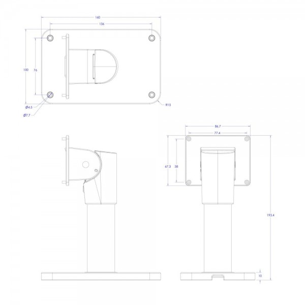 Кронштейн для термінала TVT TD-YZJ1003B