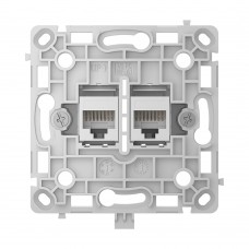 Механізм розетки Ajax OutletCore (LAN) White для інтернет-розетки Outlet (LAN)