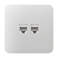Фронтальна панель Ajax SoloCover (LAN) white/біла для інтернет-розетки Outlet (LAN)