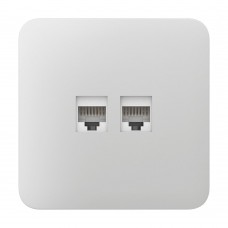 Фронтальна панель Ajax SoloCover (LAN) white/біла для інтернет-розетки Outlet (LAN)