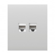 Фронтальна панель Ajax CenterCover (LAN) white/біла для інтернет-розетки Outlet (LAN)