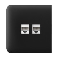Фронтальна панель Ajax SideCover (LAN) black/чорна для інтернет-розетки Outlet (LAN)